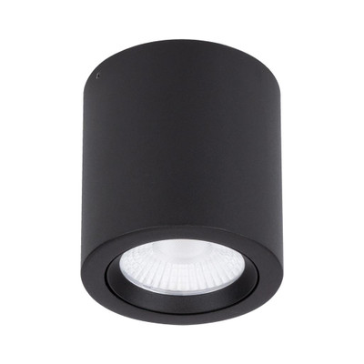 Surface Mounted Gimble Downlight - 20W 2300lm IP20 IK08 5000K 115mm Textured Black Commercial Grade