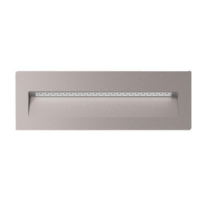 Silver Wall Light - Vandal Resistant 8W 350lm IP65 IK08 5000K 226mm