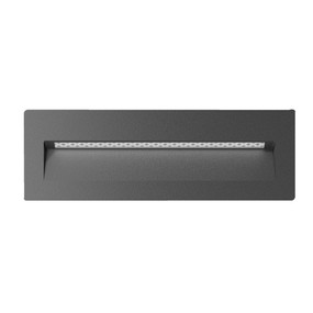 Dark Grey Wall Light - Vandal Resistant 8W 350lm IP65 IK08 5000K 226mm