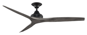 Ceiling Fan - 152cm 60in 80W Black and Weathered Wood 3 Speed
