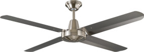 Brushed Chrome 3 Speed Ceiling Fan 122cm 48 Inch 50W