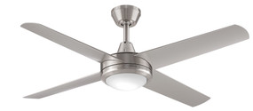 Ceiling Fan With Light - 132cm 52in 58W Brushed Nickel 3 Speed