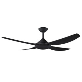 Ceiling Fan - 132cm 52in 75W Black 3 Speed