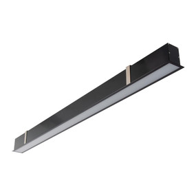 17.3W Marine Grade LED Batten - Non-Dimmable Recessed 2600lm IP20 4000K 1m Black Commercial Grade
