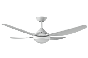 White Ceiling Fan With Tri Colour Light 132cm 52 Inch 75W 3 Speed