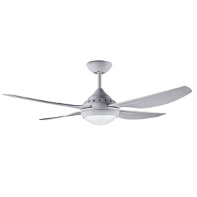 Ceiling Fan With Light - 122cm 48in 4000K 75W Silver 3 Speed