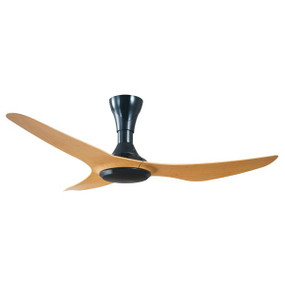 Ceiling Fan With Remote - 142cm 56in DC 38W Black and Bamboo 5 Speed