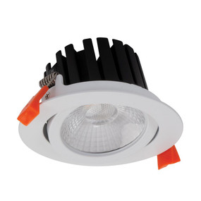 Gimble Downlight - Dimmable 13W 1220lm IP65 5000K 110mm Satin White