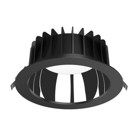 LED Downlight - Dimmable 35W 3850lm IP44 Tri-Colour 228mm Black