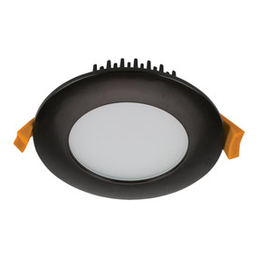 LED Downlight - Dimmable 13W 900lm IP54 Tri-Colour 110mm Round Black
