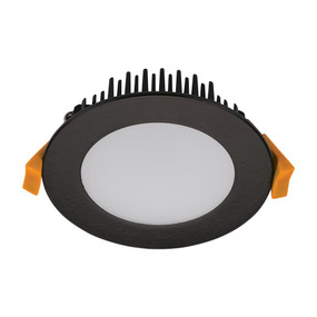 LED Downlight - Dimmable 10W 800lm IP44 Tri-Colour 101mm Black