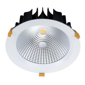 LED Downlight - Dimmable 35W 3150lm IP44 4000K 225mm Satin White Commercial Grade