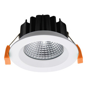 LED Downlight - Dimmable 13W 900lm IP44 5000K 110mm Satin White