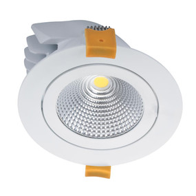 25W Gimble Downlight Dimmable 1880lm IP20 4000K 180mm Satin White Commercial Grade