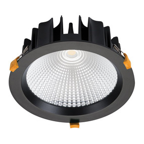 LED Downlight - Dimmable 35W 3150lm IP44 4000K 225mm Black Commercial Grade