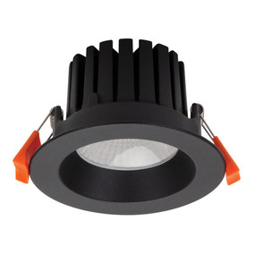13W LED 1220lm Downlight Dimmable IP65 5000K 110mm Textured Black