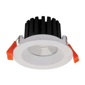 10W LED 930lm Downlight Dimmable IP65 5000K 90mm Satin White
