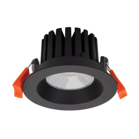 10W 930lm LED Downlight - Dimmable IP65 5000K 90mm Textured Black