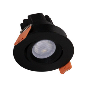 3W Miniature Gimble Downlight Non-Dimmable 125lm IP20 5000K 50mm Black