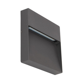 Dark Grey Wall Light - Vandal Resistant 9W 900lm IP65 IK08 5000K 215mm Square