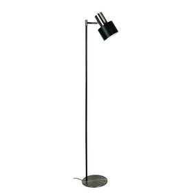 40W E27 Floor Lamp 1500mm Brushed Chrome and Matte Black