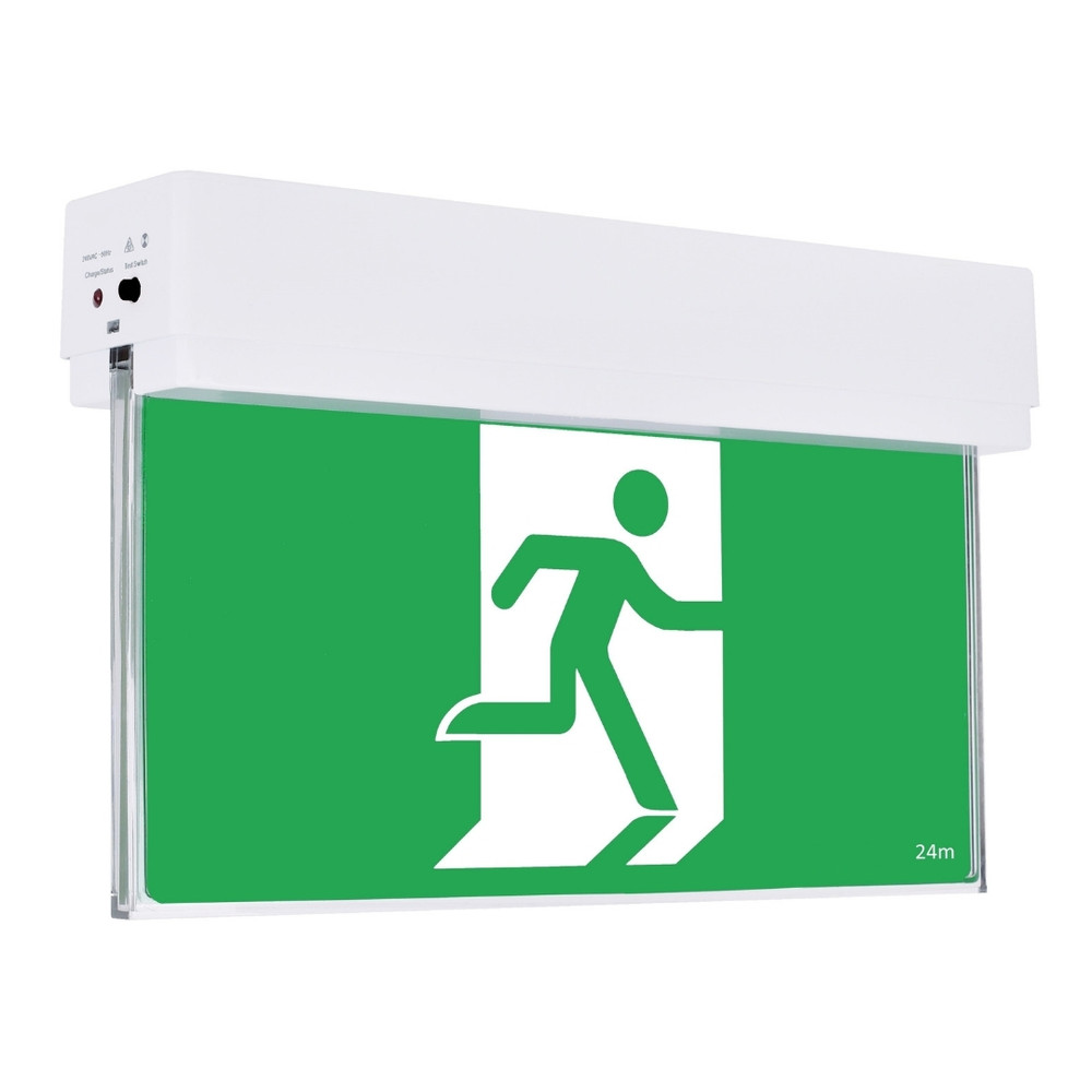 green fire exit sign