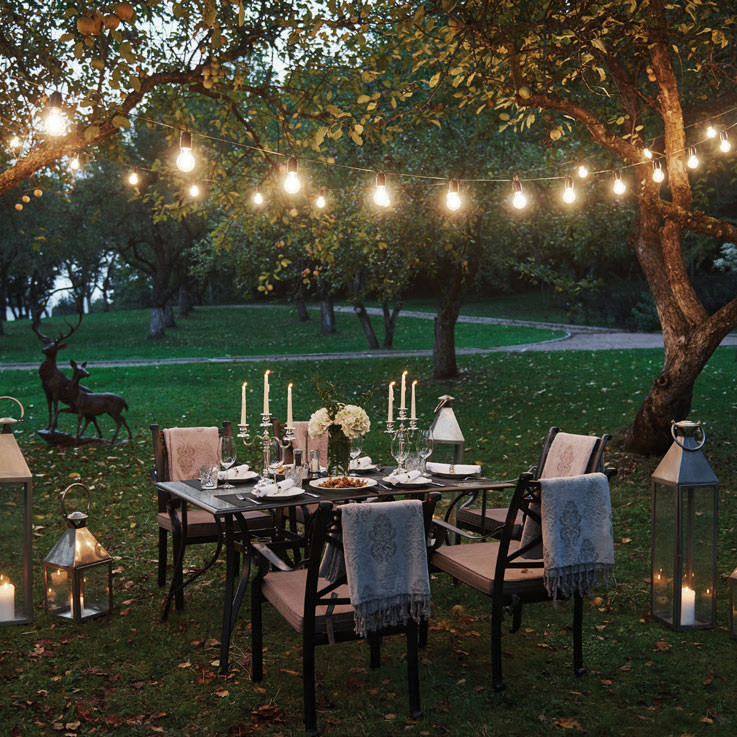 fairy lights dining room