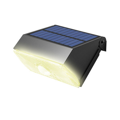 Solar Wall Light With Motion Sensor 10W 1000lm IP65 4000K Black Commercial Grade