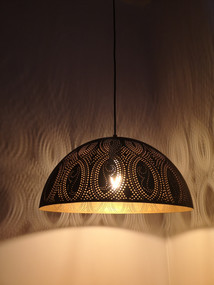 Pendant Light - 72W E27 400mm Black and Gold