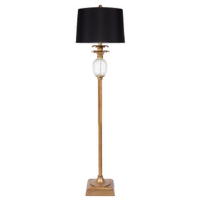 B22 40W Floor Lamp 1530mm Antique Gold and Black