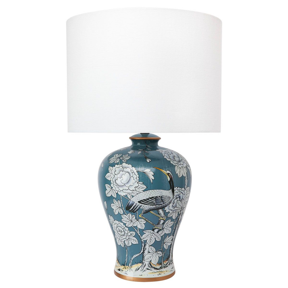 blue and green table lamps