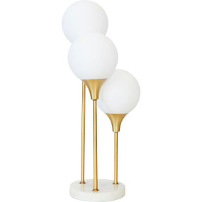 White and Brass Lamp E14 120W 600mm