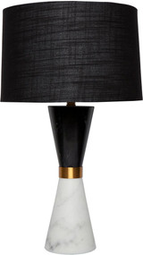 Table Lamp - B22 40W 680mm Black, White and Brushed Brass
