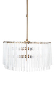 Pendant E27 240W 350mm Crystal and Brass