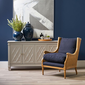 Natural Arm Chair and Navy HVN