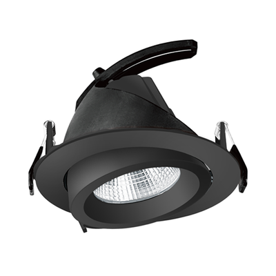 34W Gimble Downlight 4500lm IP20 4000K 188mm Black Non-Dimmable Shop Light