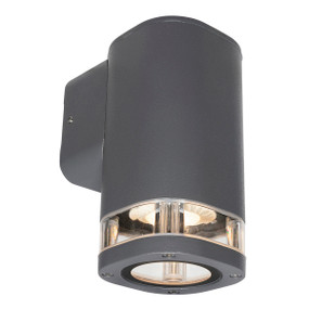 Grey Wall Light 35W GU10 IP65 161mm Non-Dimmable
