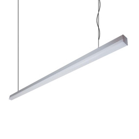 Suspended LED Batten Non-Dimmable 4440lm IP20 3000K 1.7m Brushed Aluminium