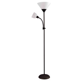 Agenti Floor Lamp - E27/E14 100W 1750mm Black and White