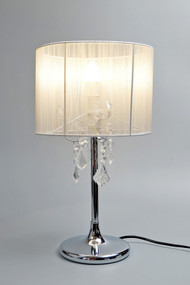 White and Chrome Table Lamp E14 40W 450mm