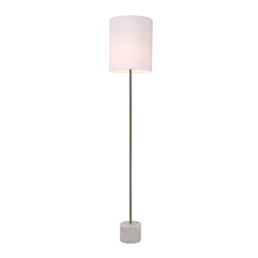 E27 60W Floor Lamp 1550mm White and Antique Brass