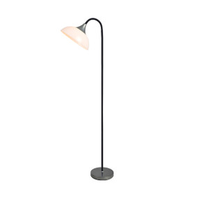 E27 60W Floor Lamp 1800mm White, Silver and Black