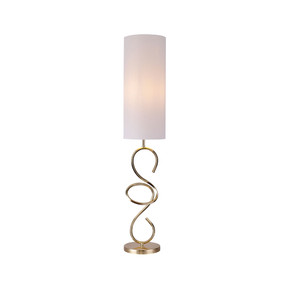 White and Brass Standing Lamp E27 60W 1300mm