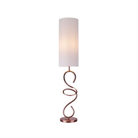E27 60W Floor Lamp 1300mm White and Copper