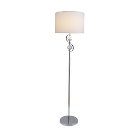 E27 60W Standing Lamp 1600mm White and Chrome