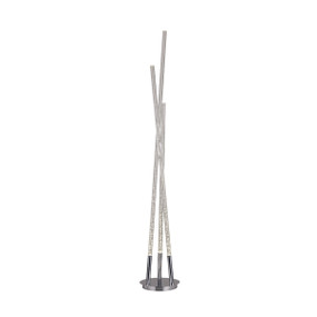 LED 9W Standing Lamp 500lm 3000K 1360mm Chrome and Clear