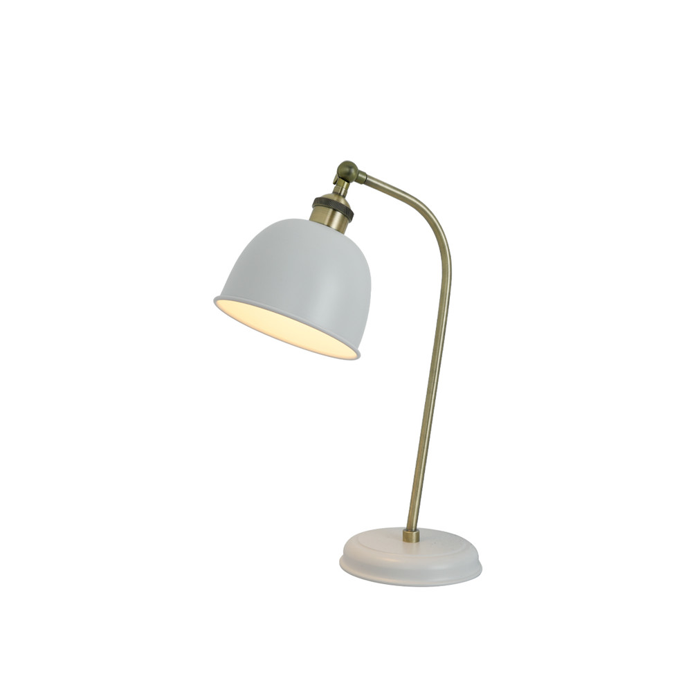 Desk Lamp E27 60W 450mm White and Brass Lighting Style