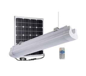 Solar Batten Light With Remote Control 2340lm IP67 3000K 600mm Vandal Resistant
