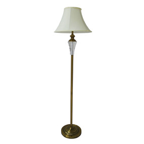 E27 60W Standing Lamp 1510mm Crystal and Brass