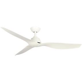 White Ceiling Fan With Remote 132cm 52inch 32W 5 Speed